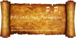 Pöstényi Peregrina névjegykártya